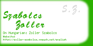 szabolcs zoller business card